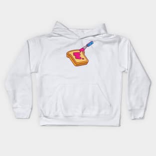 Bread With Strawberry Jam Kids Hoodie